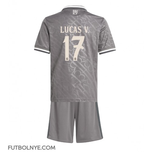 Camiseta Real Madrid Lucas Vazquez #17 Tercera Equipación para niños 2024-25 manga corta (+ pantalones cortos)